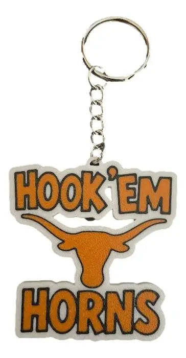 Texas Longhorns Hook’em Horns Logo Keychain – Fan Gift Stocking Stuffer