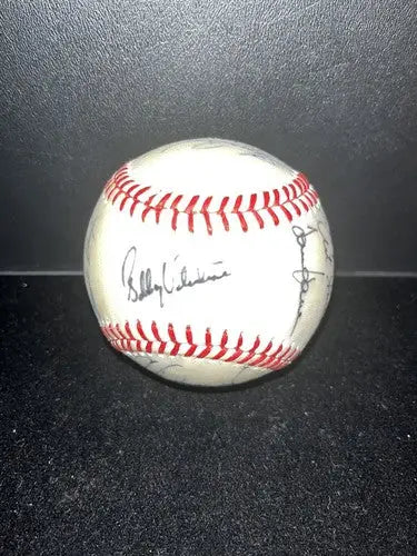 TEXAS RANGERS 1986 Team Auto Baseball Ricky Wright Darrell Porter Oddibe 18-Sigs - Sports Memorabilia