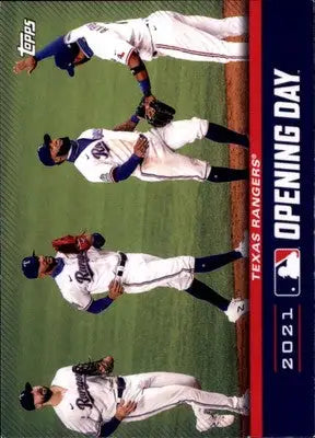 Texas Rangers 2021 Topps Opening Day #OD-8 Texas Rangers - Baseball Card Single