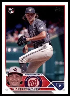 Thaddeus Ward Rookie 2023 Topps Update #US111 Washington Nationals - Baseball Card Single