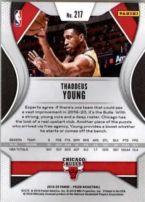 Thaddeus Young - 2019-20 Panini Prizm - #217 - Basketball - Basketball Card Single