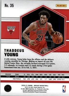Thaddeus Young - 2020-21 Panini Mosaic - #35 - Basketball - Basketball Card Single