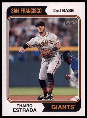 Thairo Estrada 2023 Topps Heritage #288 San Francisco Giants - Baseball Card Single