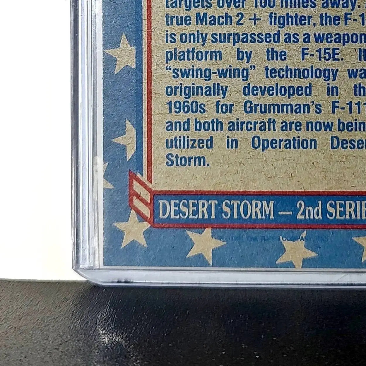 The Agile F-14 1991 Topps Desert Storm #114 Card - Other