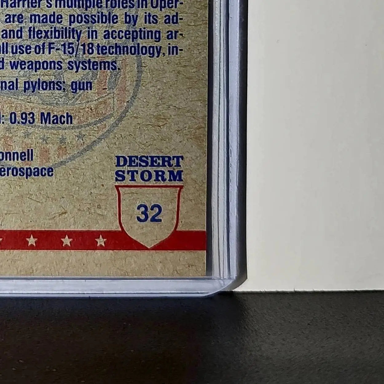 The Amazing AV-8B Harrier 1991 Topps Desert Storm #32 Card