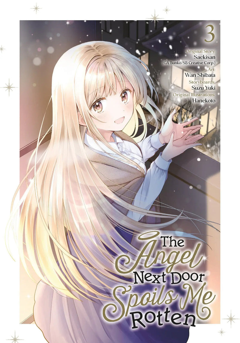 Manga cover art from The Angel Next Door Spoils Me Rotten 03 showcasing cozy teen romance