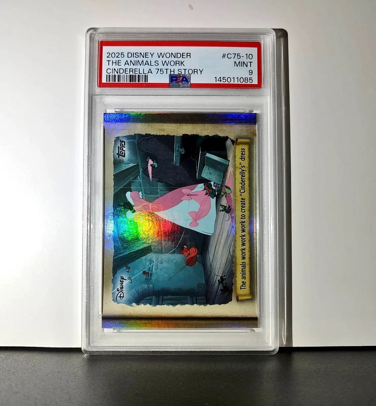 The animals work to create ’Cinderelly’s’ dress 2025 Topps Disney #C75-10 PSA 9 - Non-Sports Card Single
