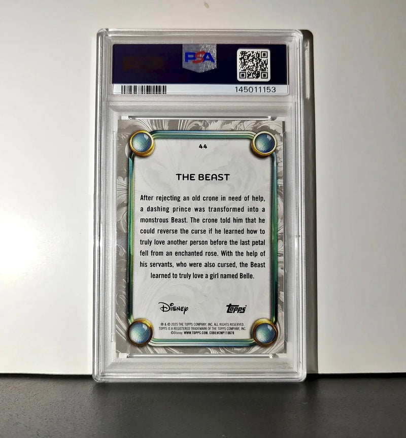 The Beast 2025 Topps Disney #44 Winter Variant Card Beauty and the Beast PSA 8 - Non-Sports Card Single