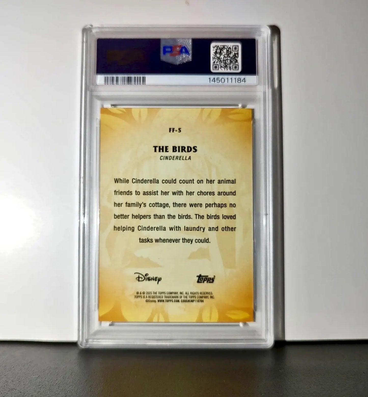 The Birds 2025 Topps Disney #FF-5 Furry Friends Card Cinderella PSA 9 - Non-Sports Card Single