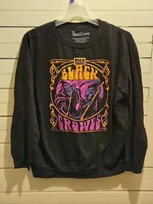 The Black Crowes Sweatshirt Mens 1X Black Graphic Crewneck Long Sleeve Band Tee - Apparel