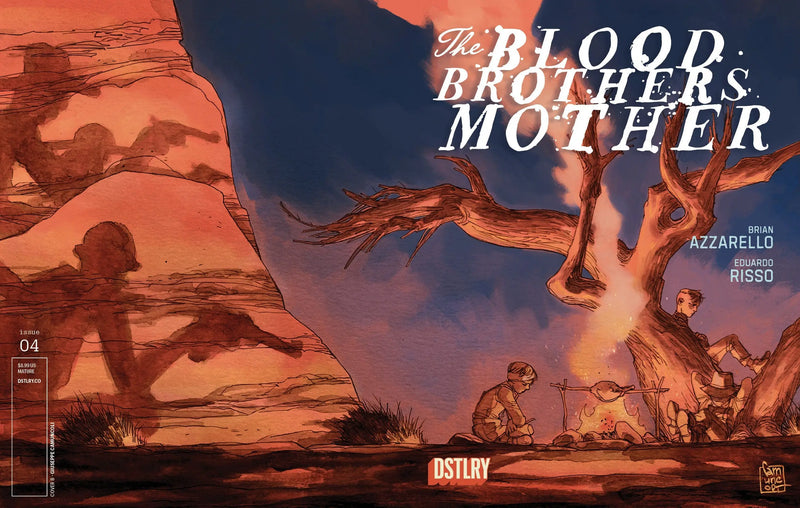 Comic book cover of Blood Brothers Mother #4 with desert scene by Giuseppe Camuncoli