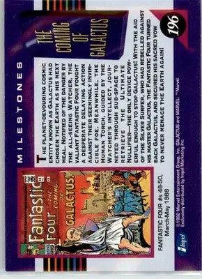 The Coming of Galactus - 1992 Impel Marvel Universe - NM - #196 - Marvel Card Single