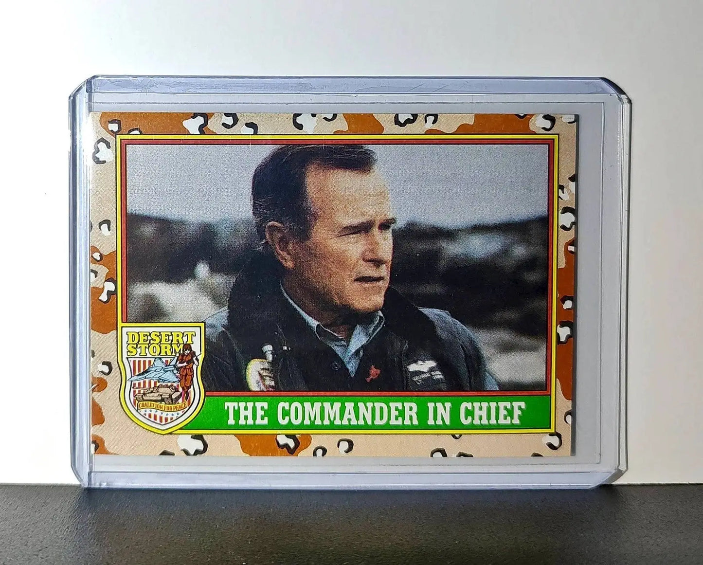 The Commander in Chief 1991 Topps Desert Storm #1 Card - Non-Sports Card Single