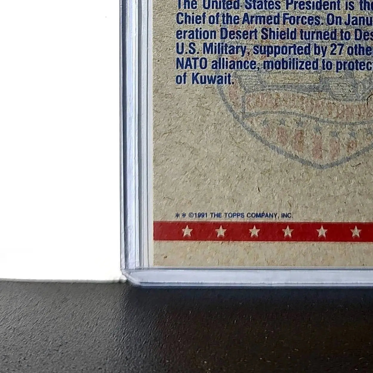 The Commander in Chief 1991 Topps Desert Storm #1 Card - Non-Sports Card Single