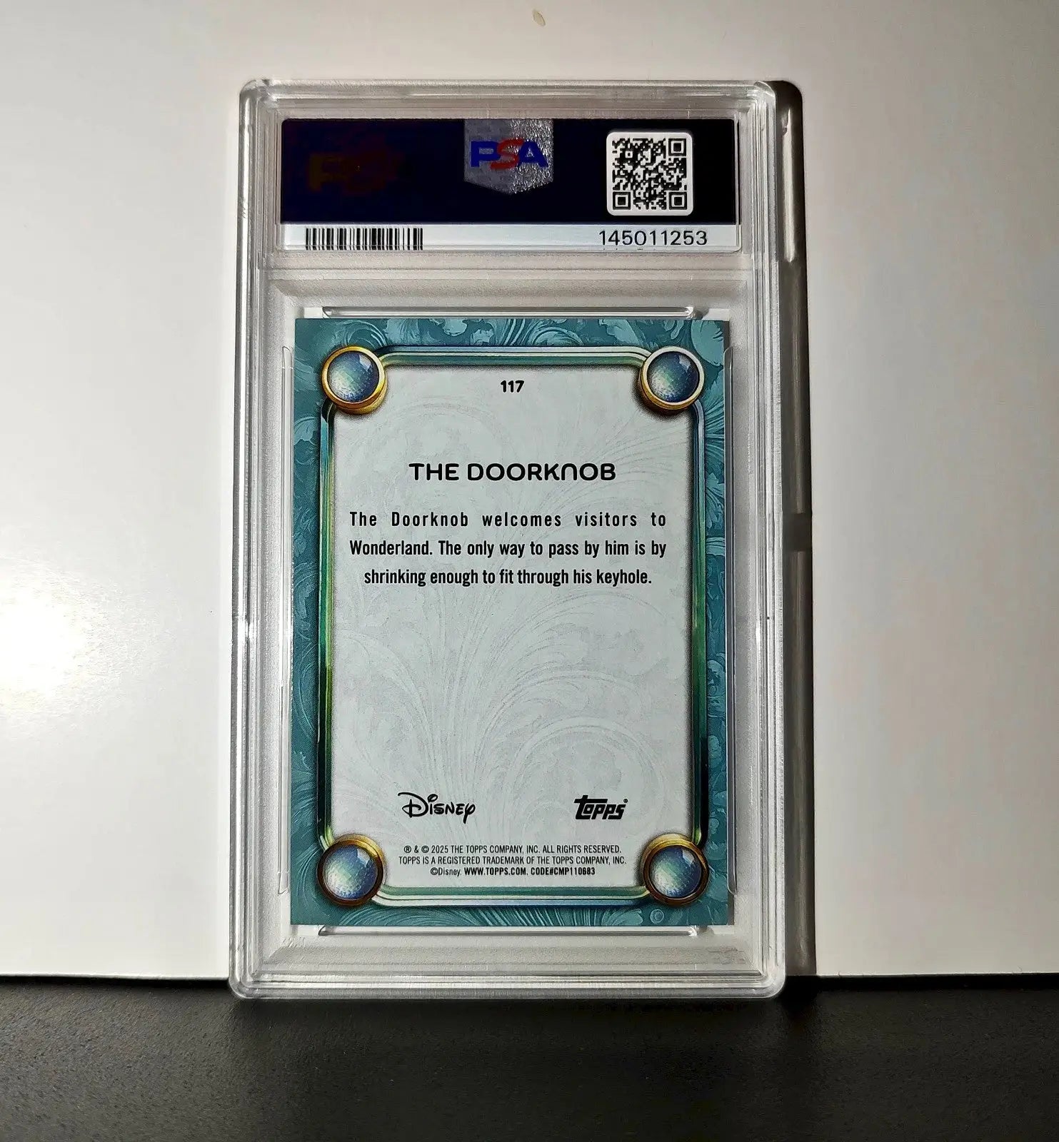The Doorknob 2025 Topps Disney #117 Diamond Card Alice in Wonderland PSA 9 - Non-Sports Card Single