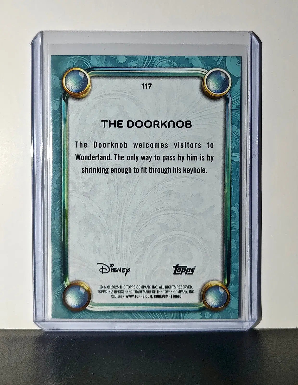 The Doorknob 2025 Topps Disney Wonder #117 Diamond Card Alice in Wonderland