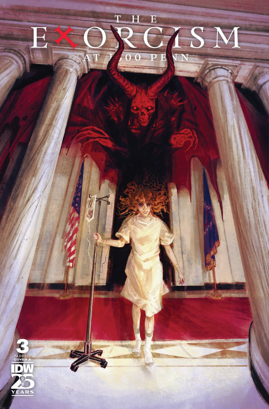 Horror comic book cover featuring demonic possession at the White House with President Doyle