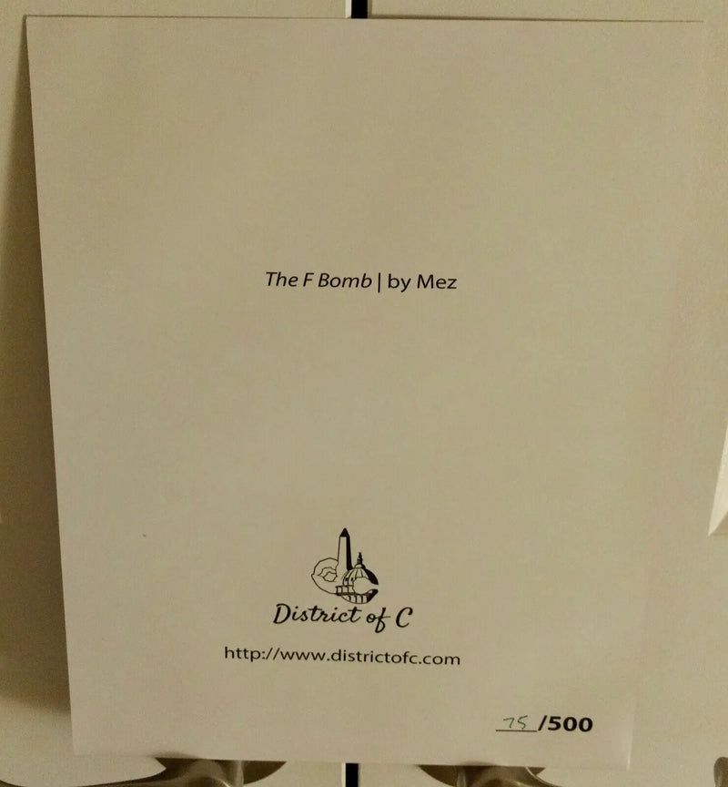 The F Bomb by Mez - District of C Limited Edition Framed Art Print - Other