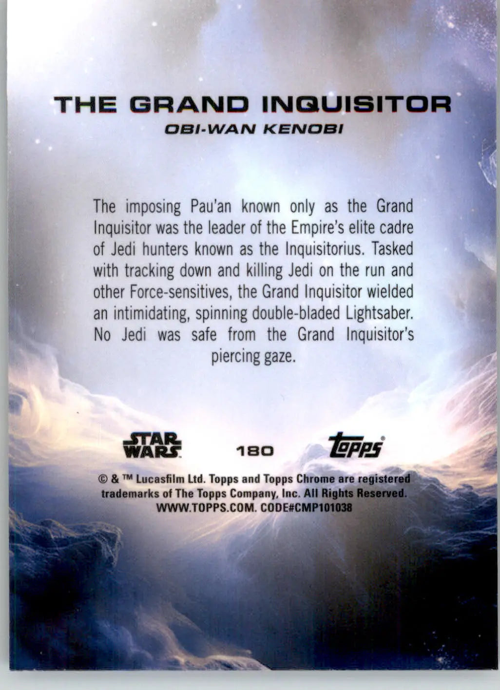 The Grand Inquisitor - 2025 Topps Chrome Star Wars Sapphire - #180 - Non_sport - Star Wars Card Single