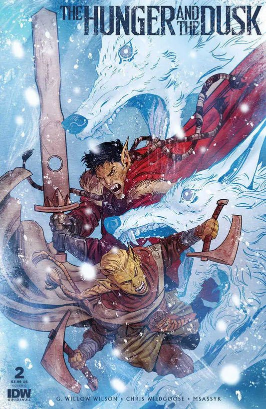 Comic book cover artwork of The Hunger And The Dusk #2 Variant C with dynamic combat scene