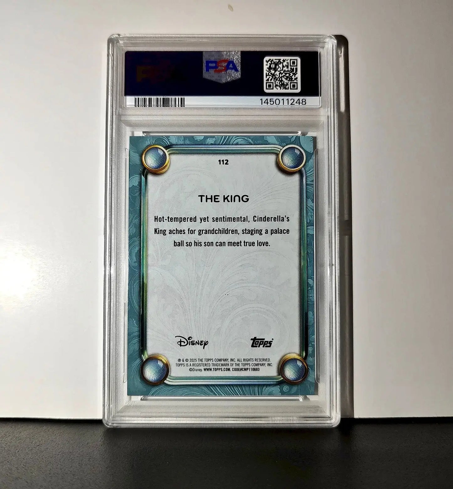 The King 2025 Topps Disney Wonder #112 Diamond Card Cinderella PSA 9 - Non-Sports Card Single