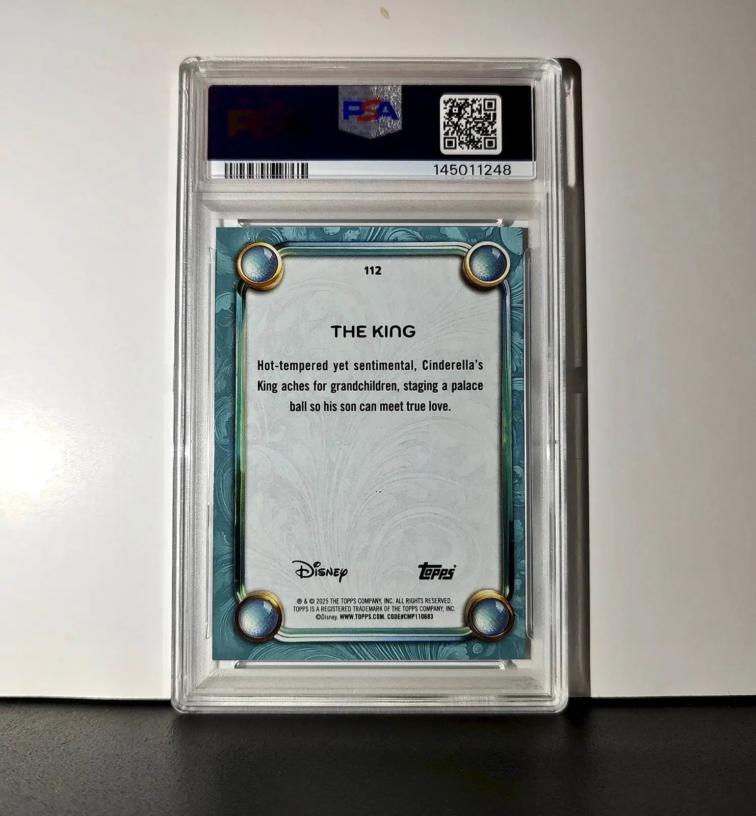 The King 2025 Topps Disney Wonder #112 Diamond Card Cinderella PSA 9 - Non-Sports Card Single