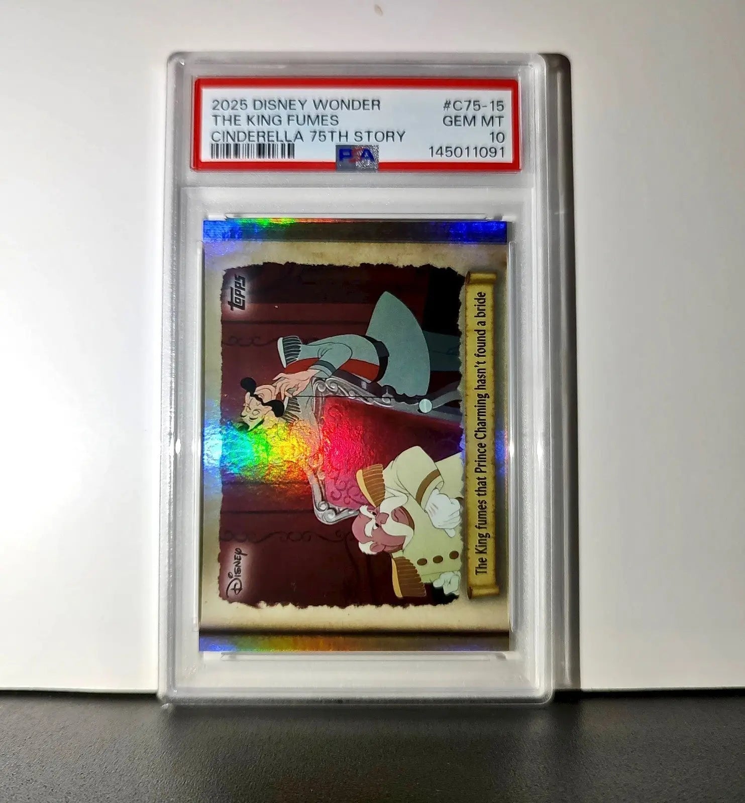The King fumes! 2025 Topps Disney #C75-15 PSA 10 Gem Mint - Non-Sports Card Single