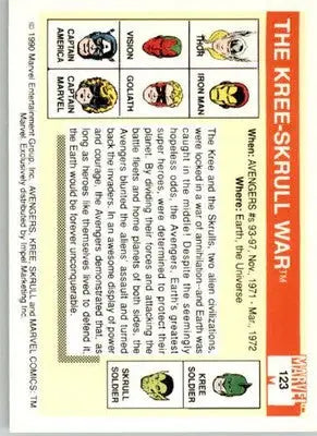 The Kree-Skrull War - 1990 Impel Marvel Universe - #123 - Non_sport - Non-Sports Card Single