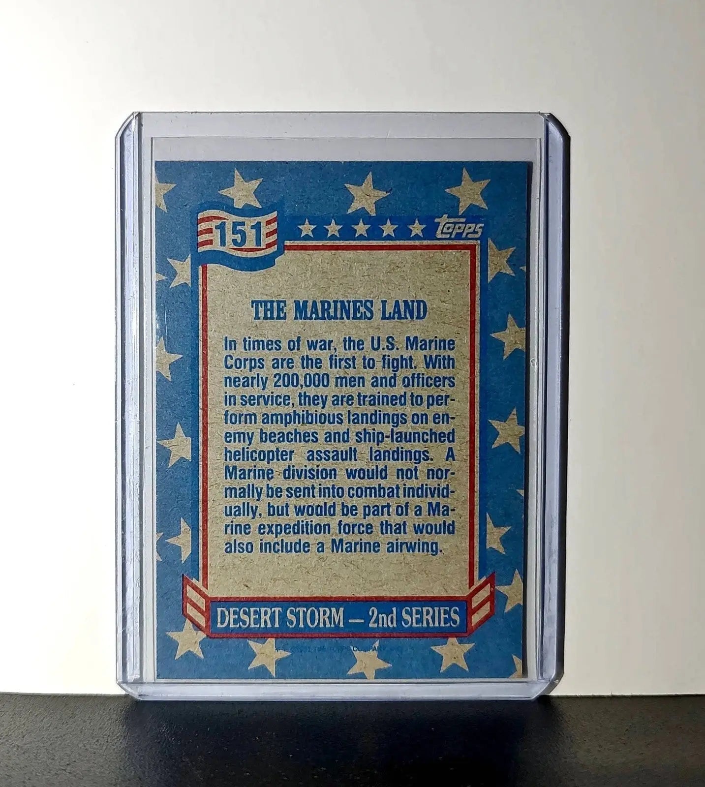 The Marines Land 1991 Topps Desert Storm #151 Card - Non-Sports Card Single