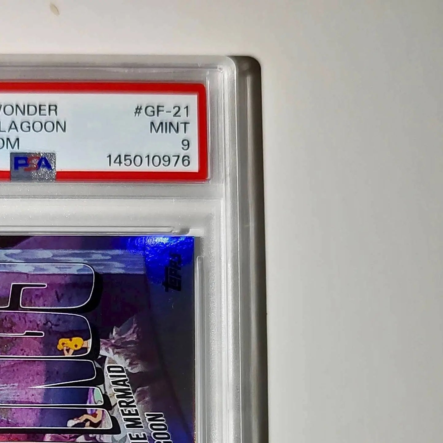 The Mermaid Lagoon 2025 Topps Disney #GF-21 Greetings From Card Peter Pan PSA 9