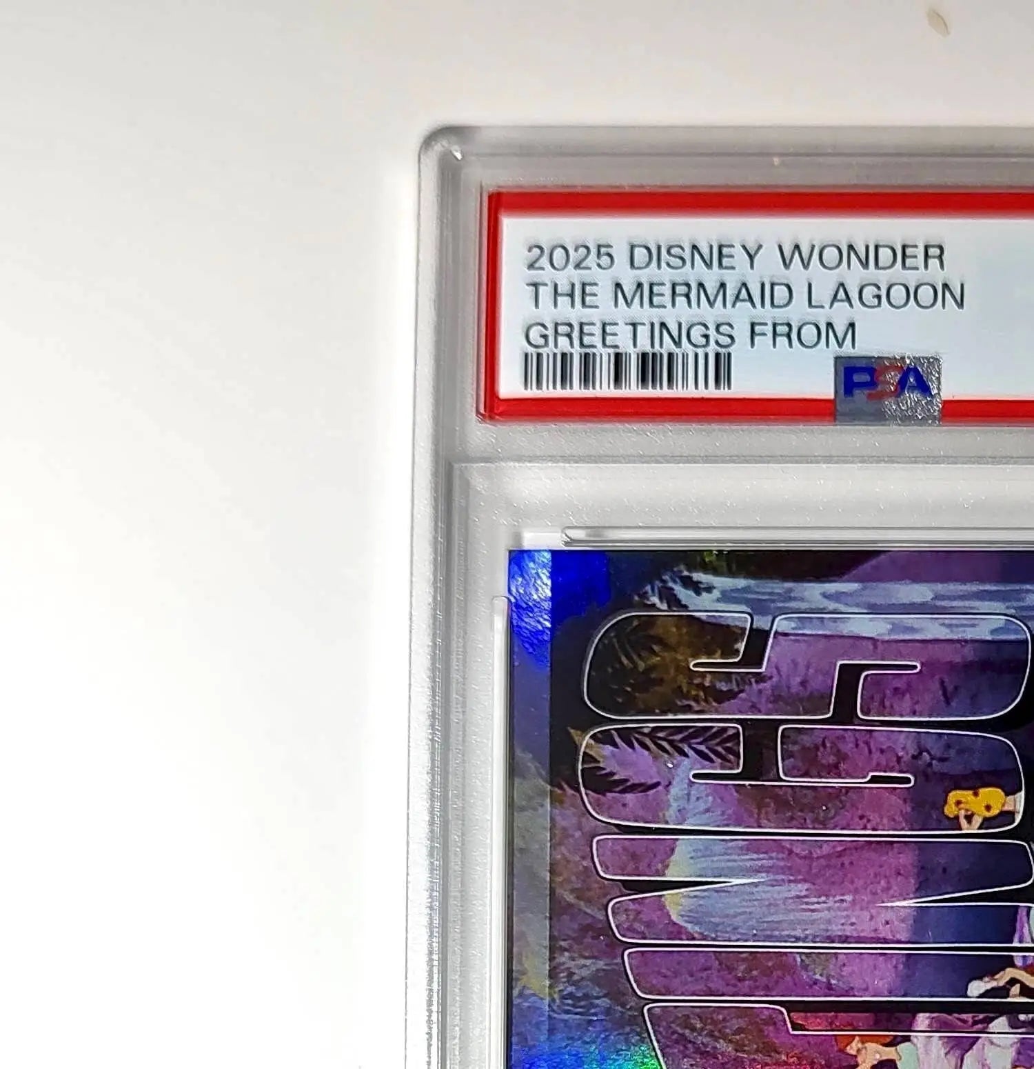 The Mermaid Lagoon 2025 Topps Disney #GF-21 Greetings From Card Peter Pan PSA 9