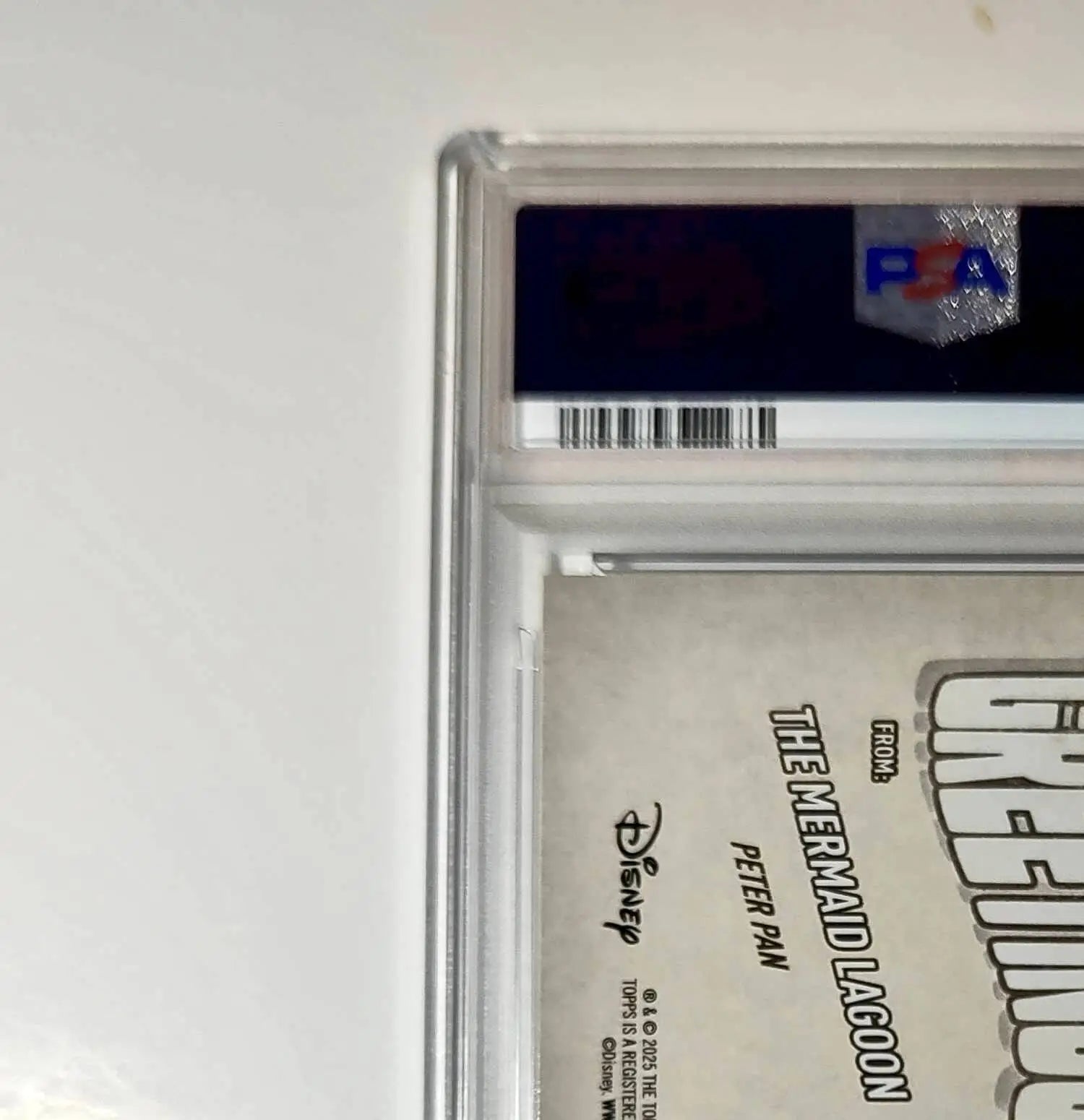 The Mermaid Lagoon 2025 Topps Disney #GF-21 Greetings From Card Peter Pan PSA 9 - Non-Sports Card Single
