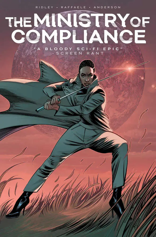 Comic book cover of The Ministry Of Compliance Volume 1 featuring John Ridley’s sci-fi epic