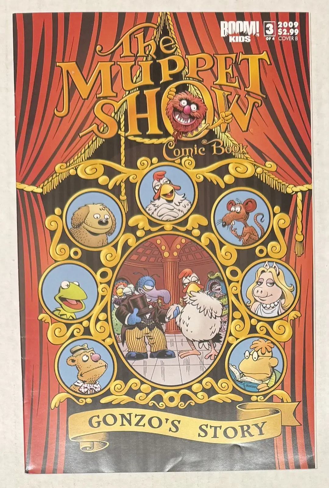THE MUPPET SHOW COMIC BOOK #3 ROGER LANGRIDGE GONZO VARIANT COVER B 2009 kermit - Comic Book