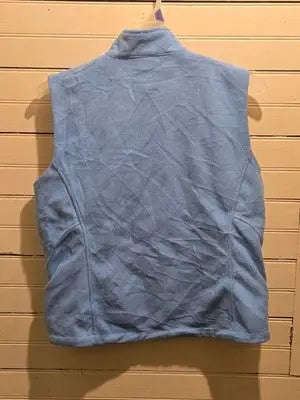 The North Face Vest Womens L Light Blue WindWall Fleece Full Zip Pockets Outdoor - Apparel
