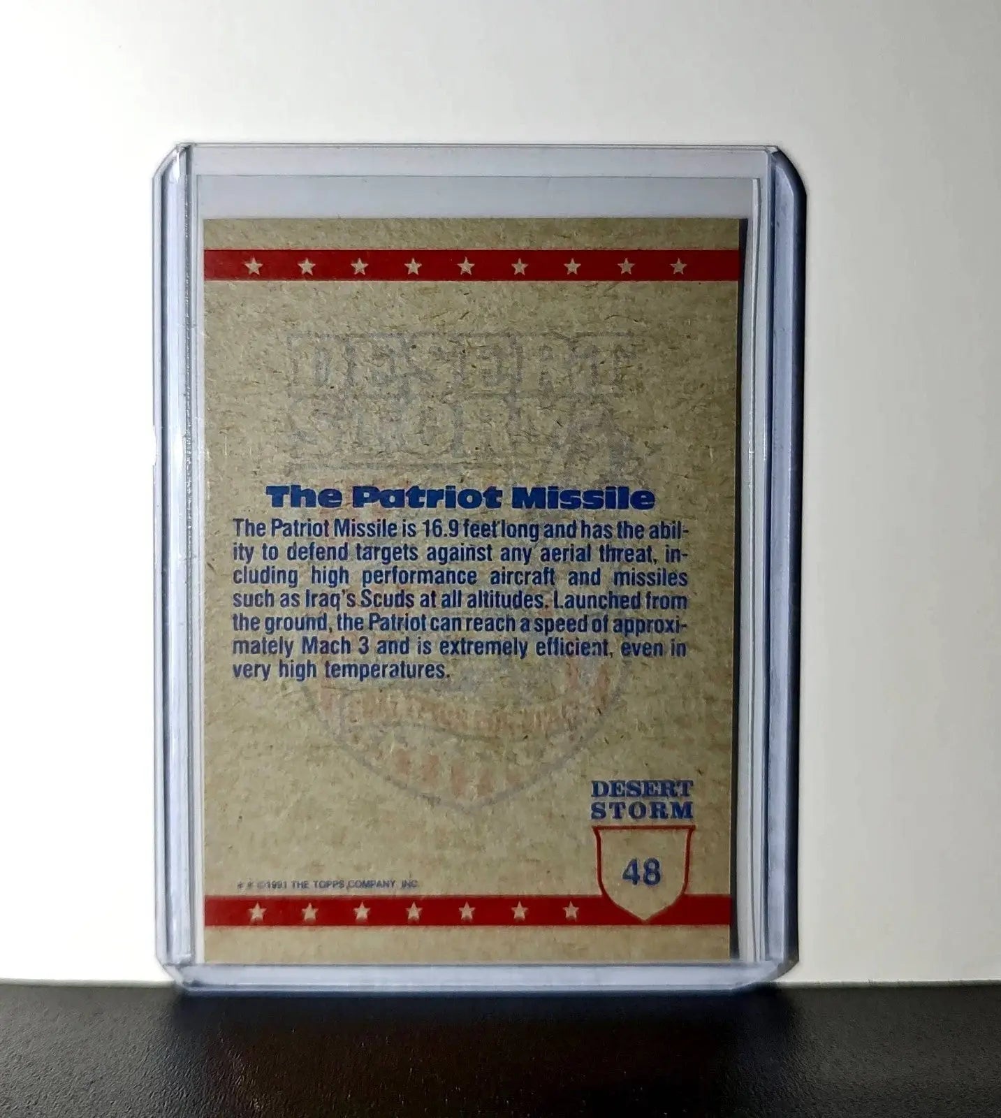 The Patriot Missile 1991 Topps Desert Storm #48 Card - Non-Sports Card Single