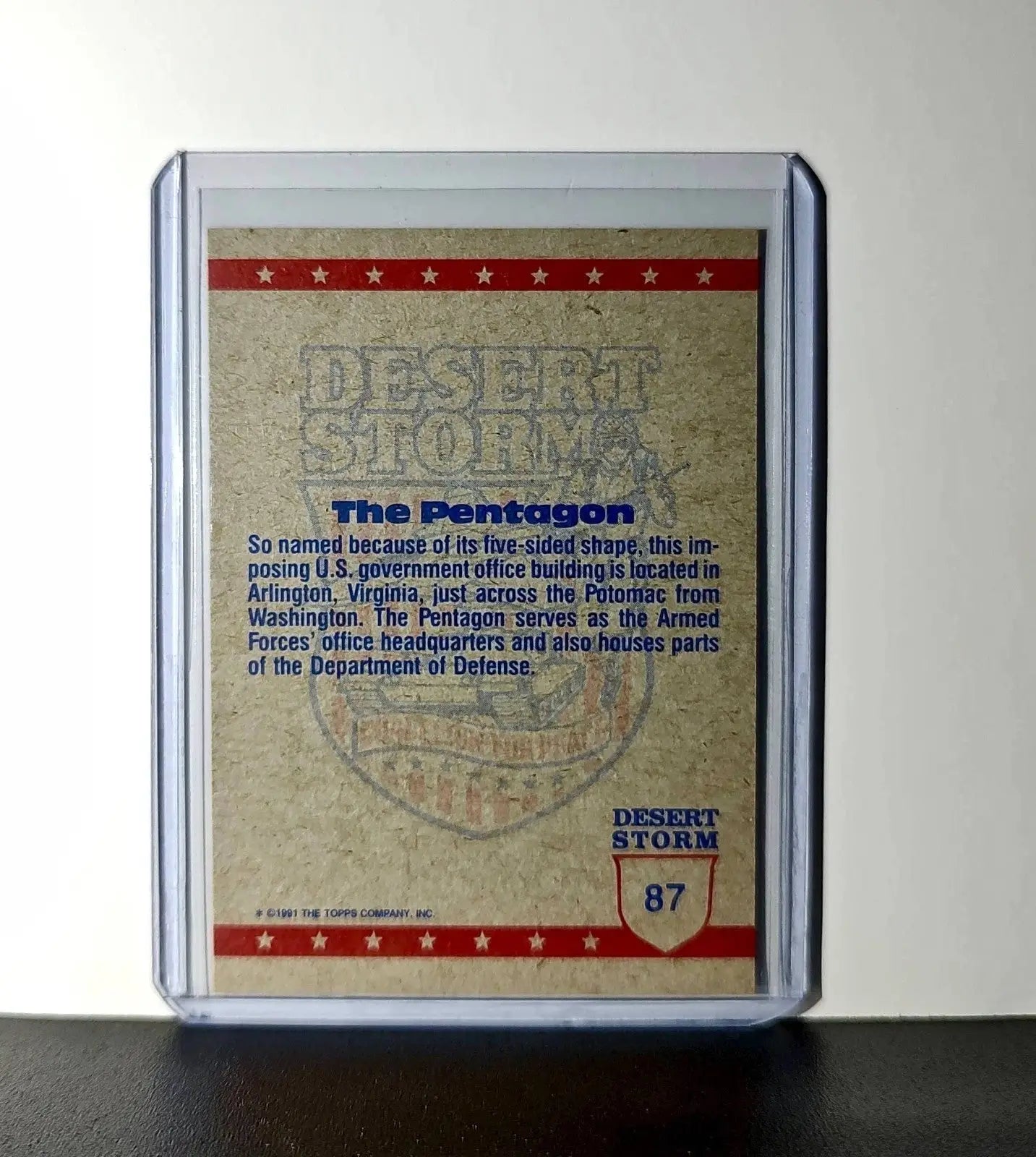 The Pentagon 1991 Topps Desert Storm #87 Card