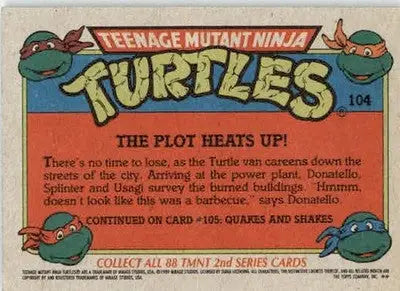 The Plot Heats Up! - 1989 Topps Teenage Mutant Ninja Turtles - #104 - Non_sport - Non-Sports Card Single