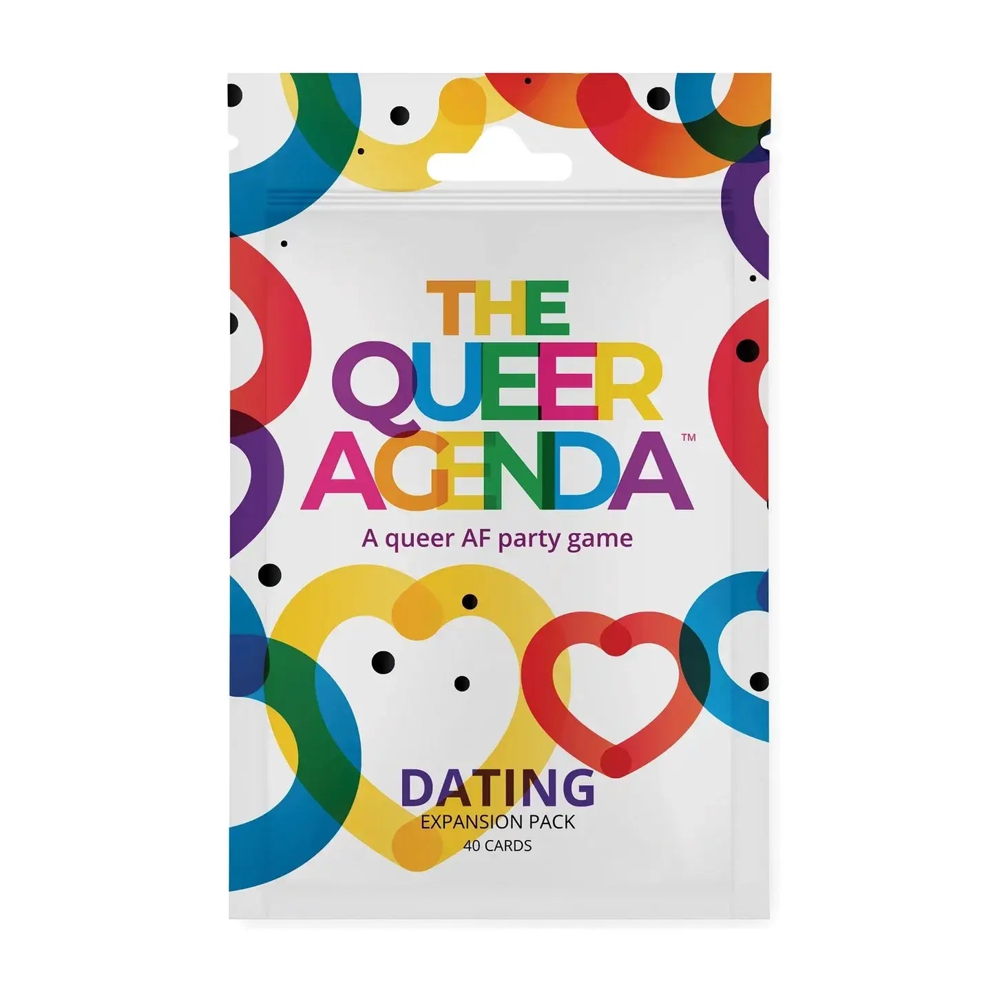 The Queer Agenda Dating Expansion Pack for The Queer Agenda party game, perfect for queer gatherings