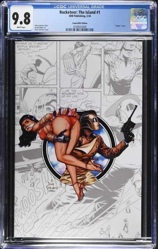 The Rocketeer: The Island #1 ComicsPRO Variant (Stevens Virgin) CGC 9.8 (009) - Comic Book