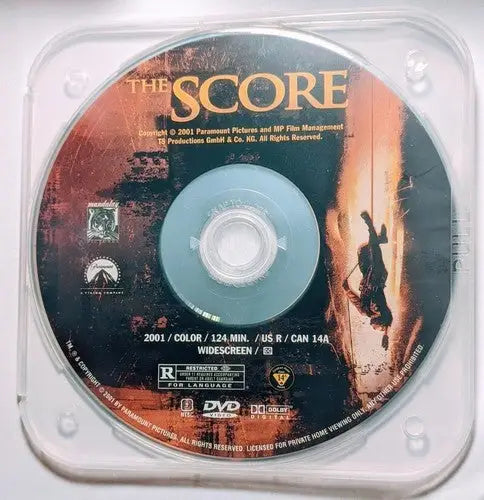 DVD of The Score 2001 Brando widescreen DVD with DeNiro Norton Bassett Widescreen
