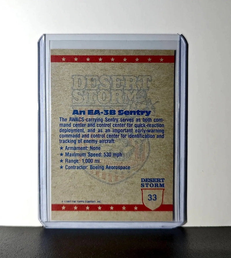 The Sentry – An E-3A AWACS 1991 Topps Desert Storm #33 Card - Non-Sports Card Single