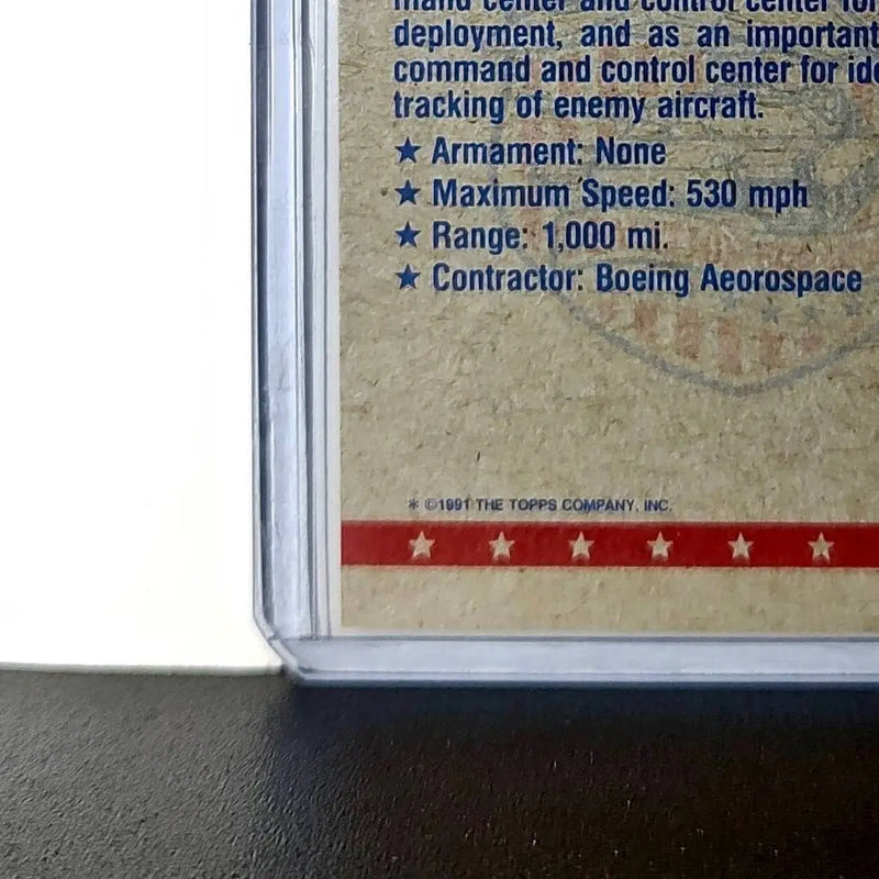 The Sentry – An E-3A AWACS 1991 Topps Desert Storm #33 Card - Non-Sports Card Single
