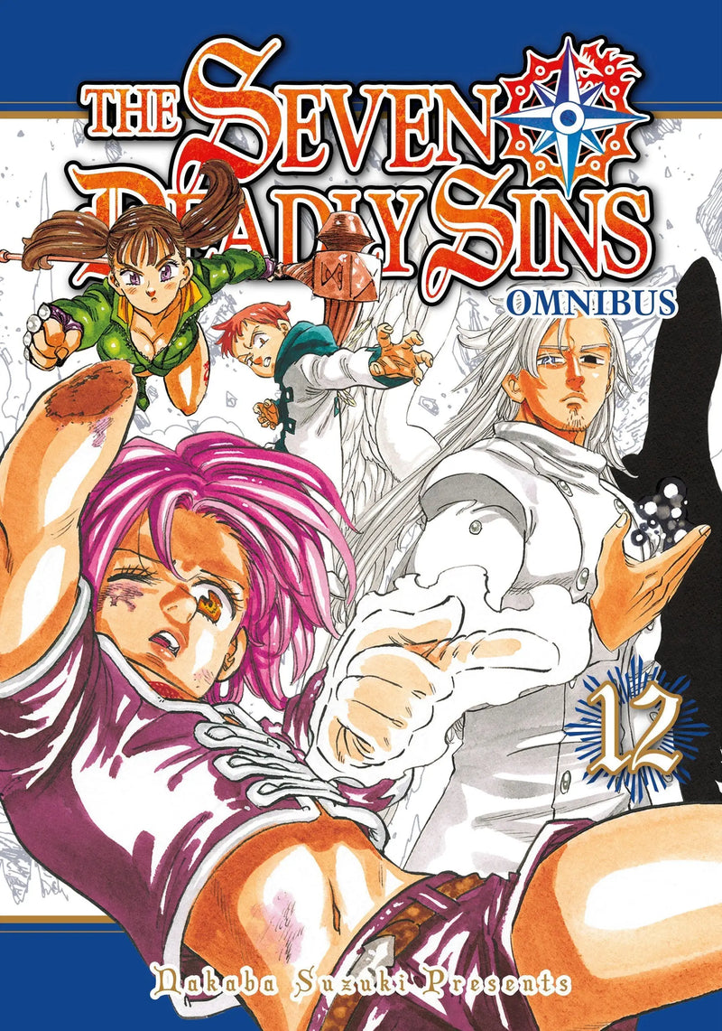 Manga cover of The Seven Deadly Sins Omnibus 12 showcasing colorful character art