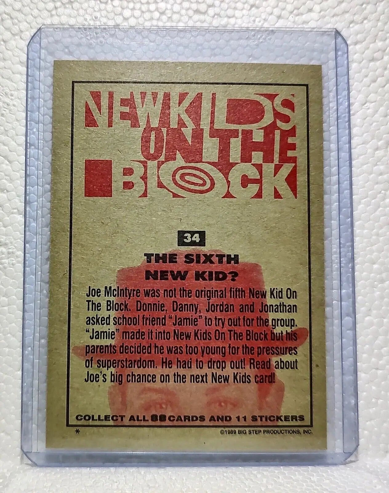 The Sixth New Kid? 1989 New Kids on the Block #34 Trading Card - Entertainment Card Single