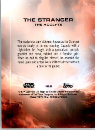 The Stranger - 2025 Topps Chrome Sapphire Edition Star Wars - #182 - Non_sport - Non-Sports Card Single