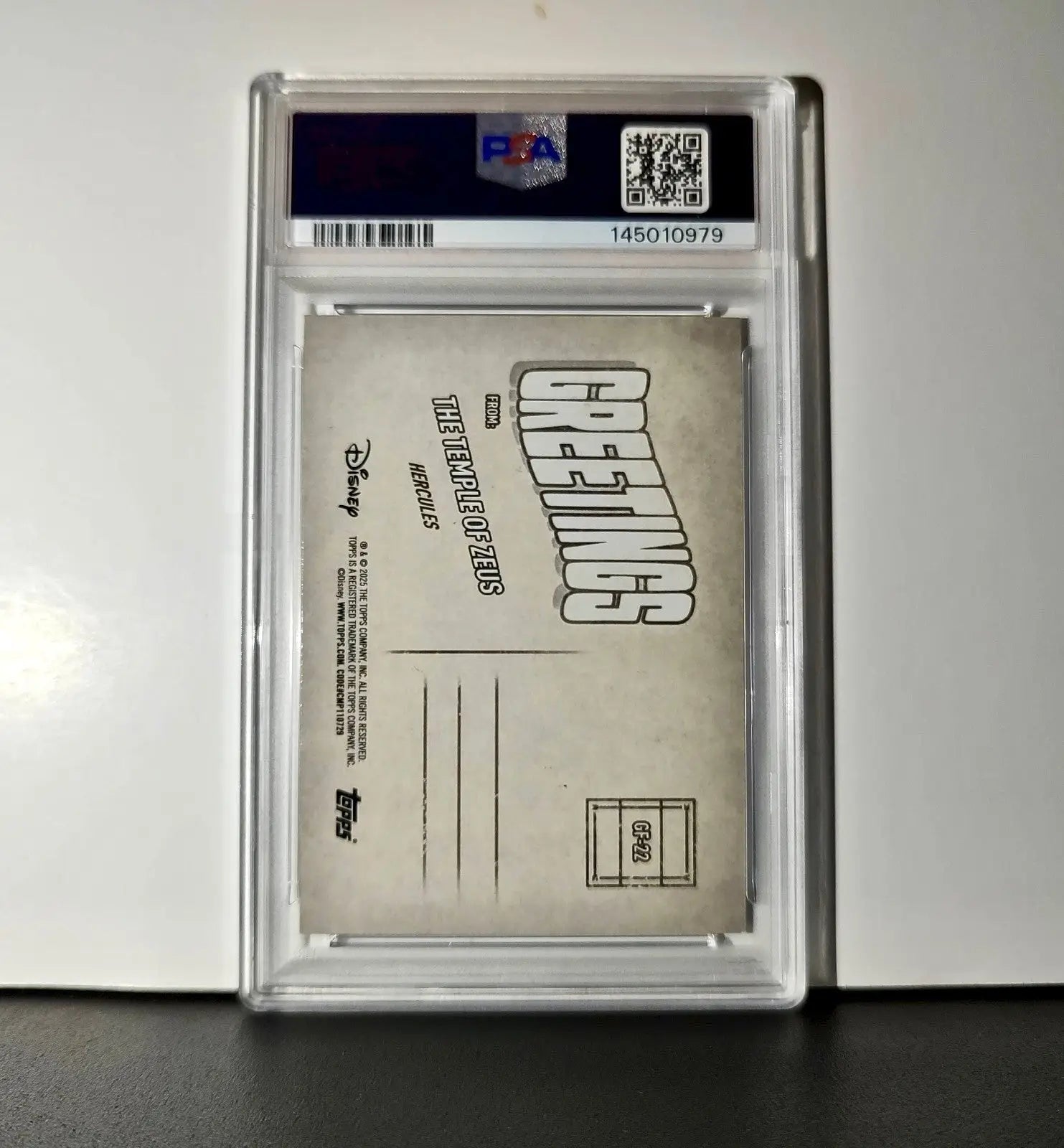 The Temple of Zeus 2025 Topps Disney #GF-22 Greetings From Card Hercules PSA 6 - Non-Sports Card Single