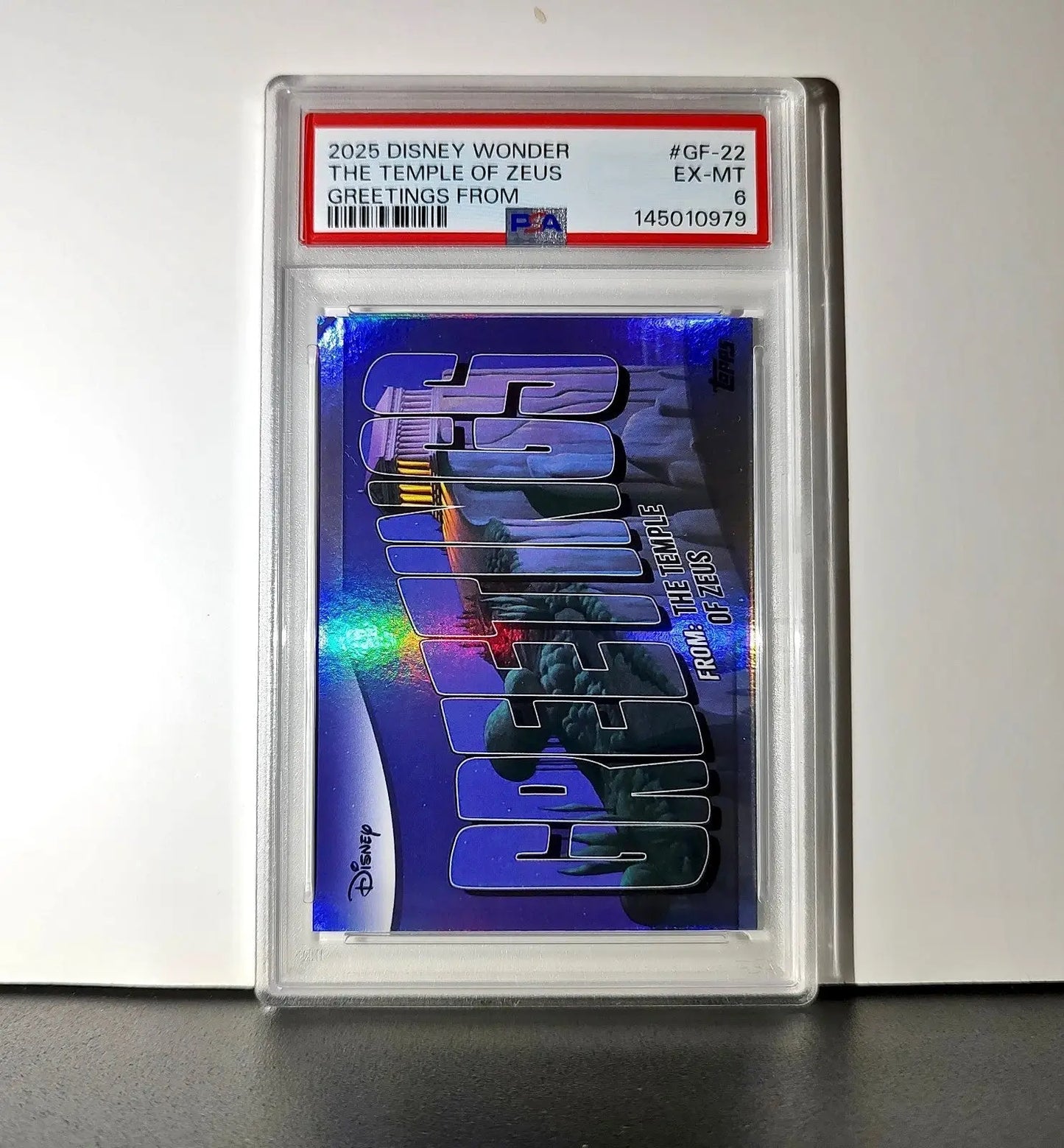 The Temple of Zeus 2025 Topps Disney #GF-22 Greetings From Card Hercules PSA 6 - Non-Sports Card Single