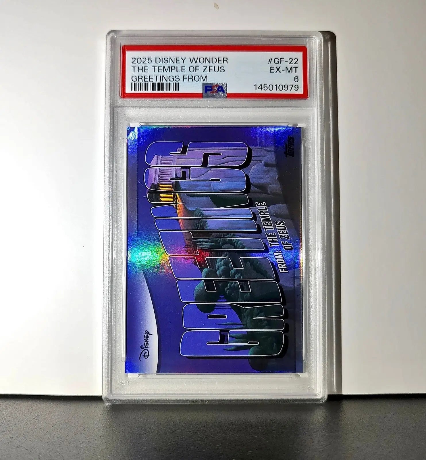 The Temple of Zeus 2025 Topps Disney #GF-22 Greetings From Card Hercules PSA 6 - Non-Sports Card Single