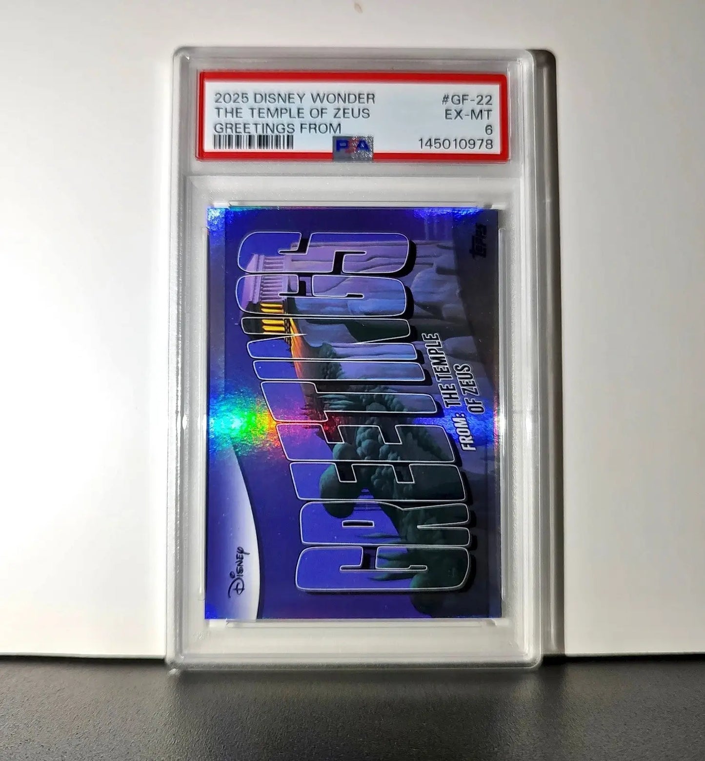 The Temple of Zeus 2025 Topps Disney #GF-22 Greetings From Hercules PSA 6 EX-M - Non-Sports Card Single